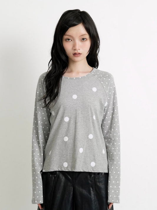 dot mix raglan tops