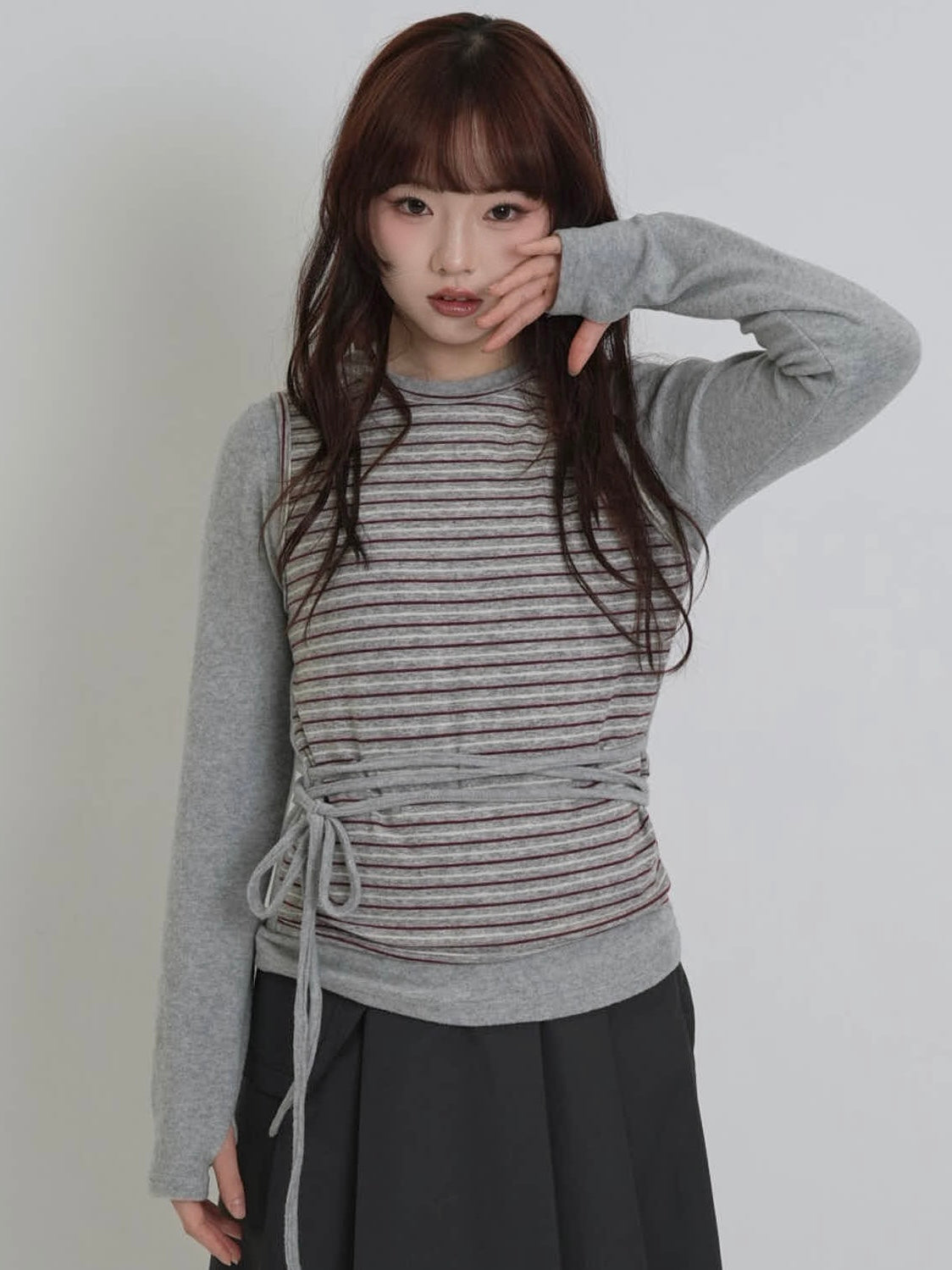 layered border wrap ribbon tops