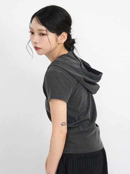 hooded tee tops