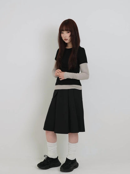 contrast layered tops