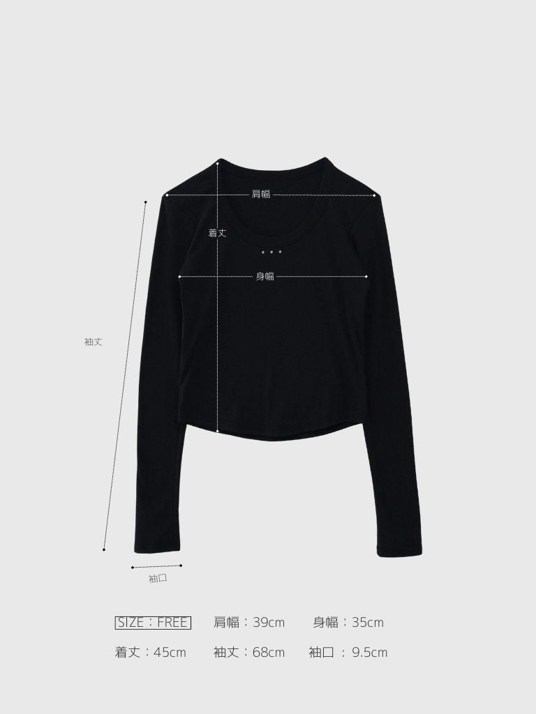 u neck stud tops
