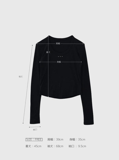 u neck stud tops