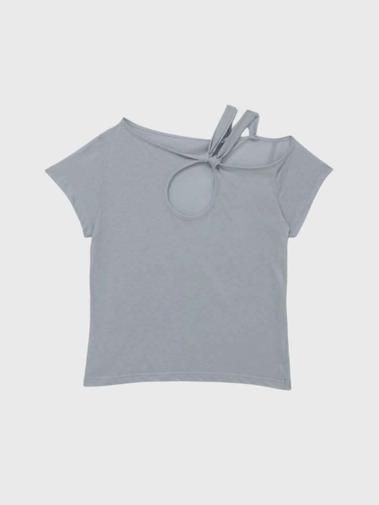 one shoulder cut tops