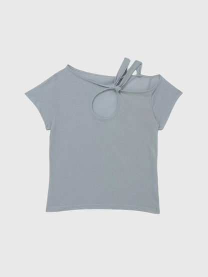 one shoulder cut tops