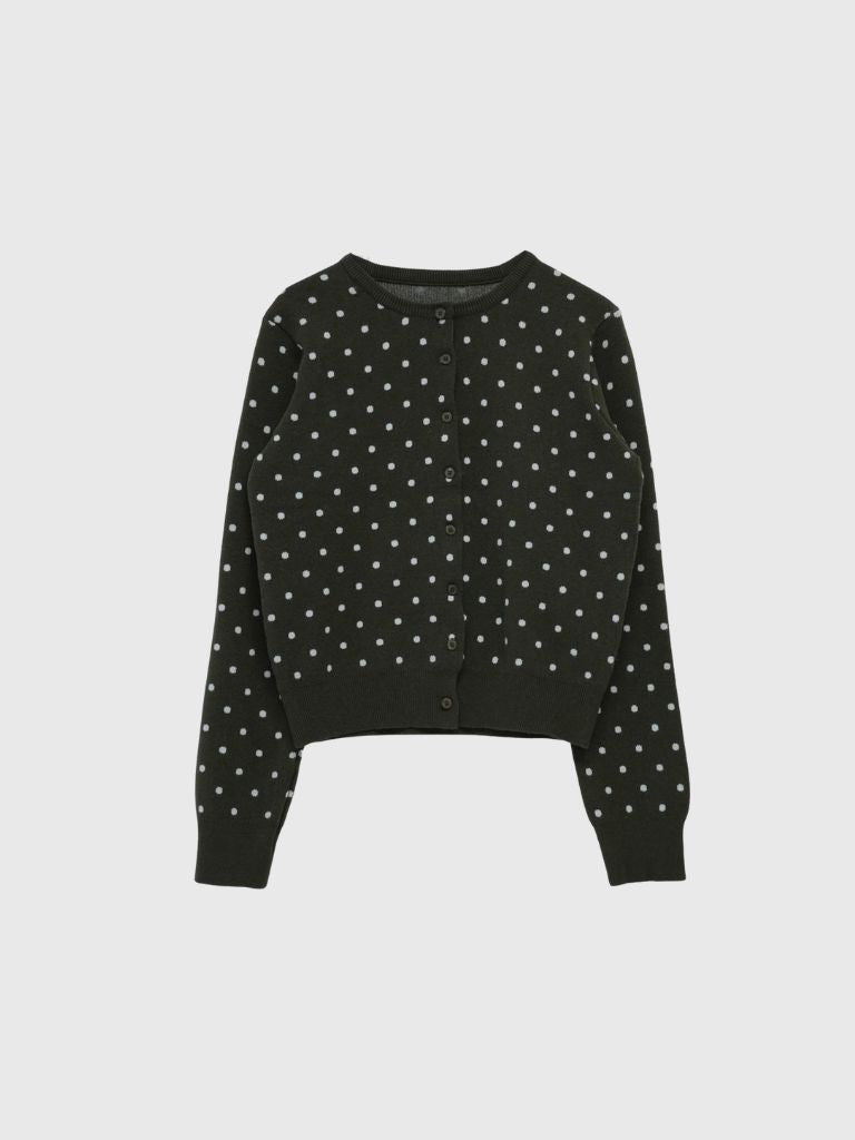 soft dot knit cardigan