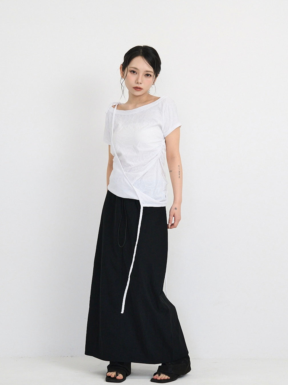 jacquard off shoulder tops