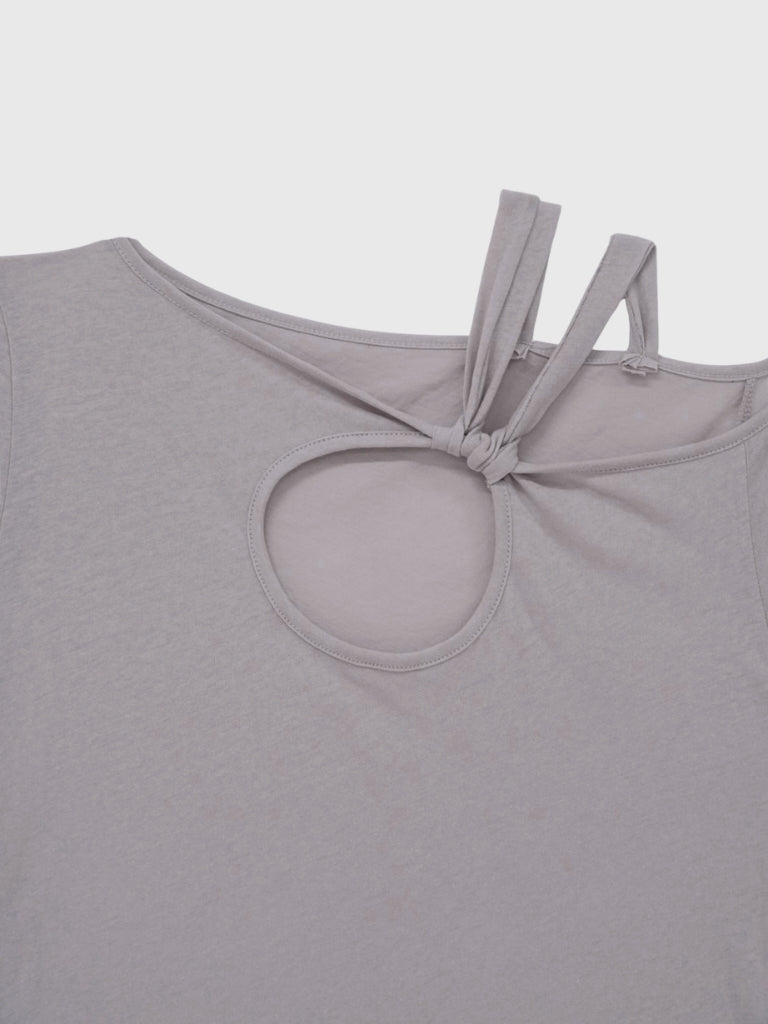 one shoulder cut tops