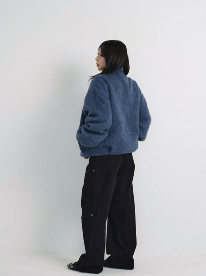 mohair snap blouson