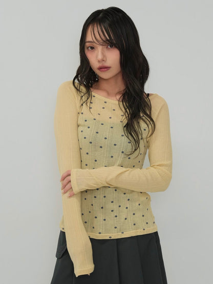 light dot raglan tops