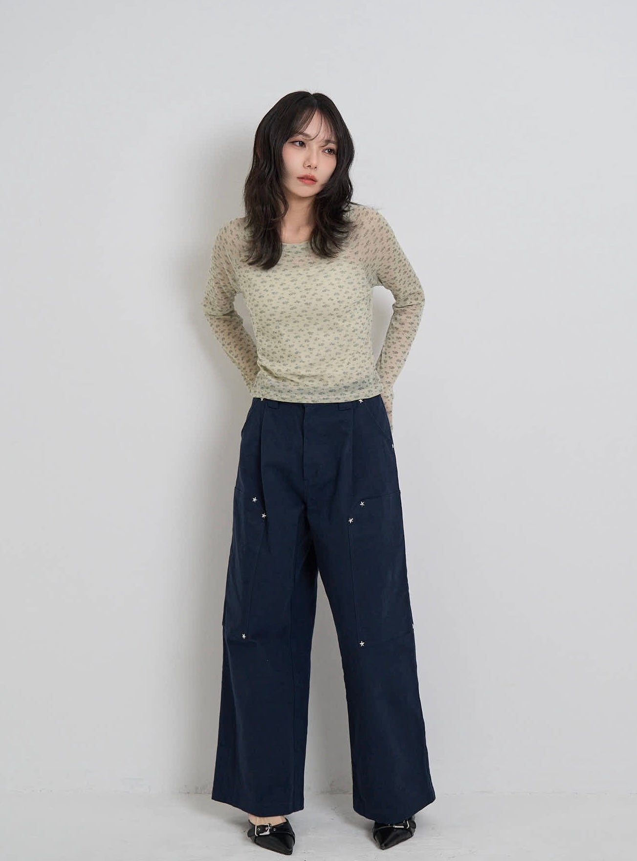 mini studs wide pants – enewdnina