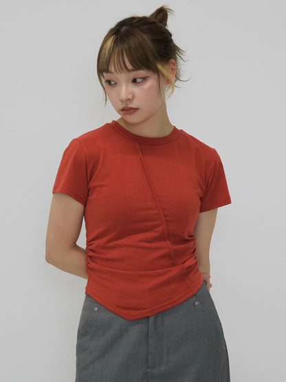center seam side shirring tops