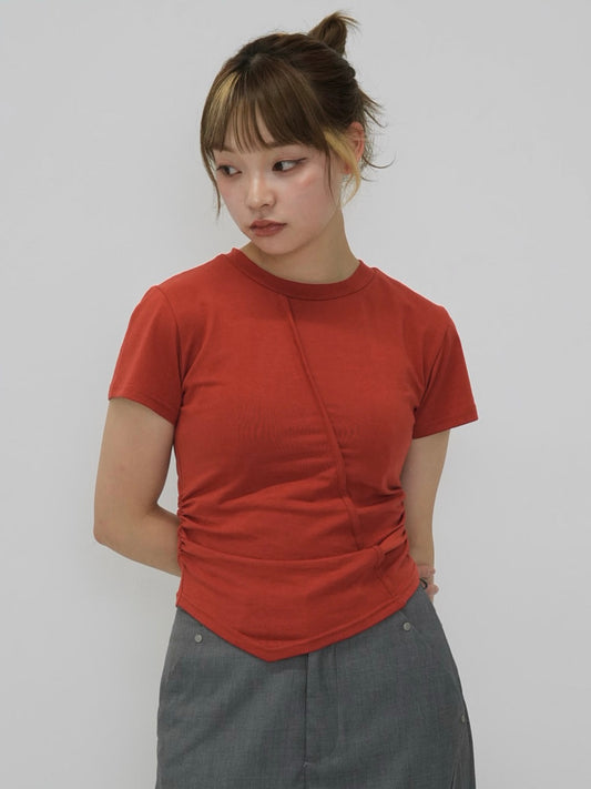 center seam side shirring tops