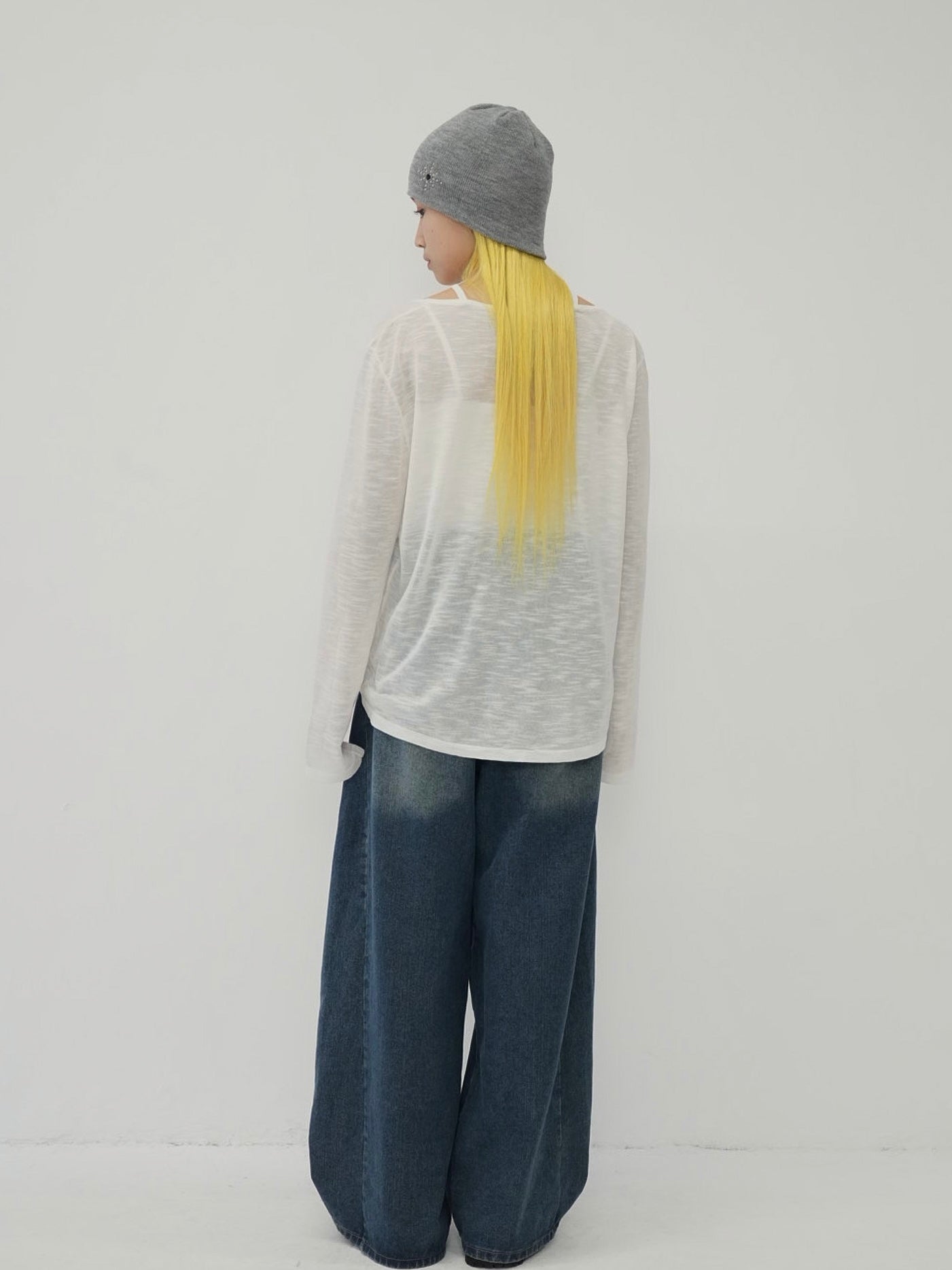 sheer cross knit