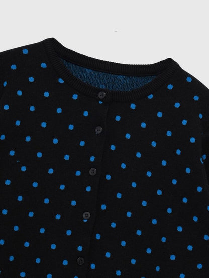 soft dot knit cardigan