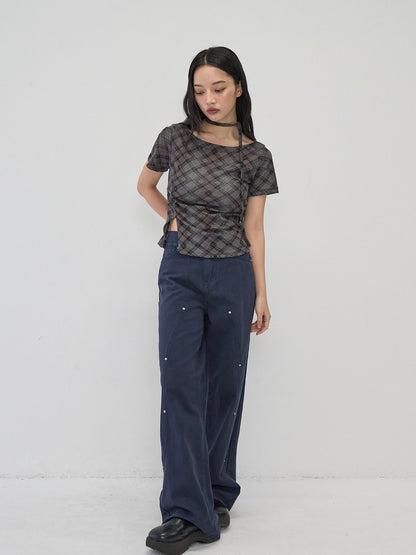 check scarf slit tops