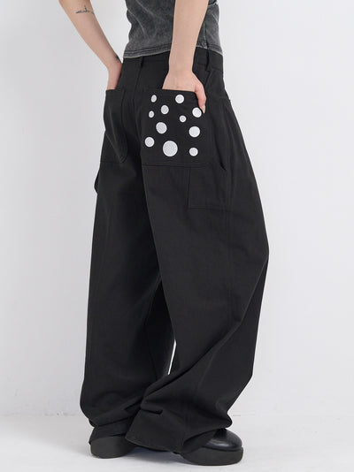 dot pocket pants