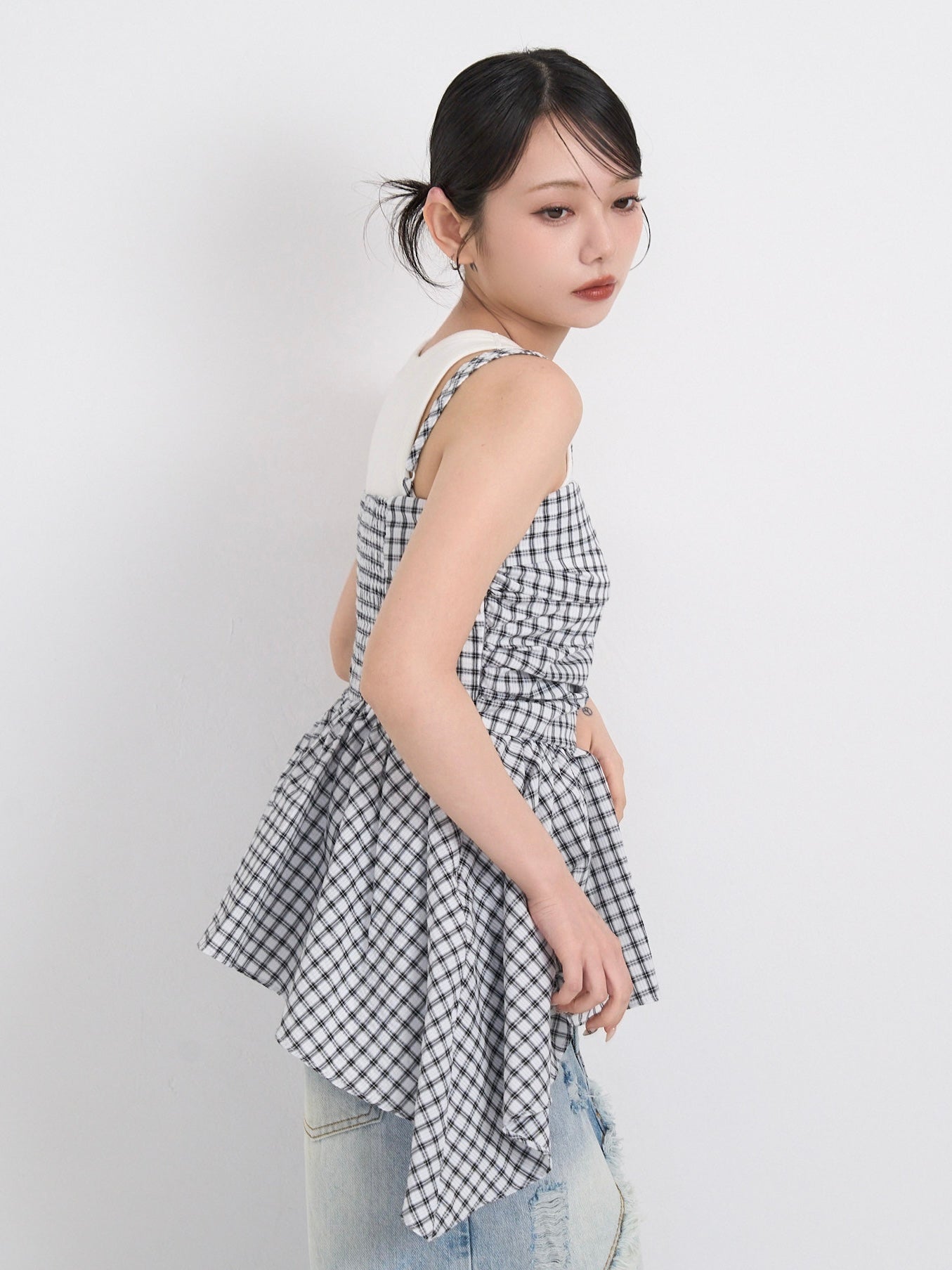 shirring peplum tops