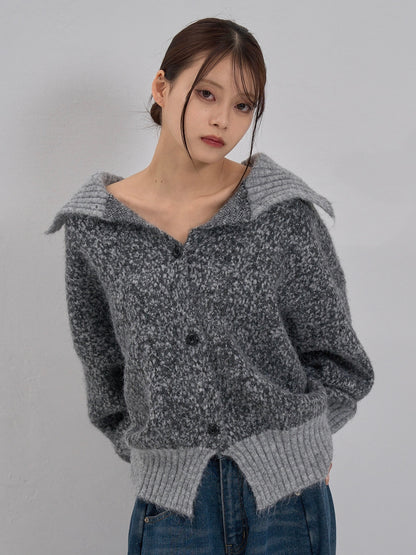 hairy mix turtle knit