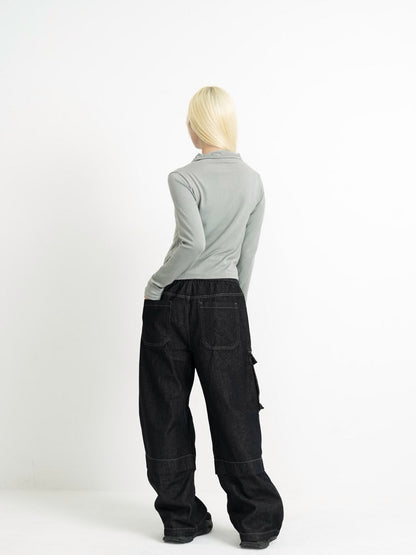 high neck fitted cardigan