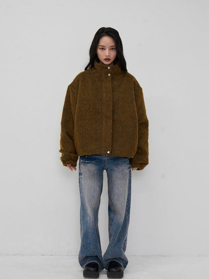 mohair tuck blouson
