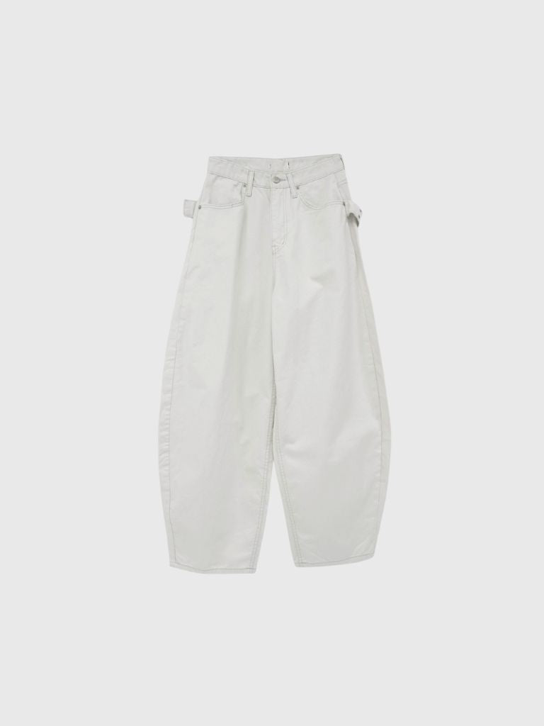 back belt detail wide pants