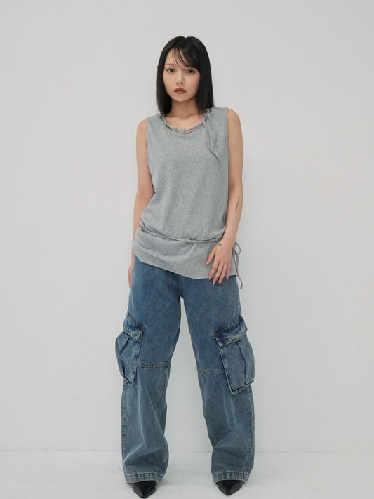 military denim pants