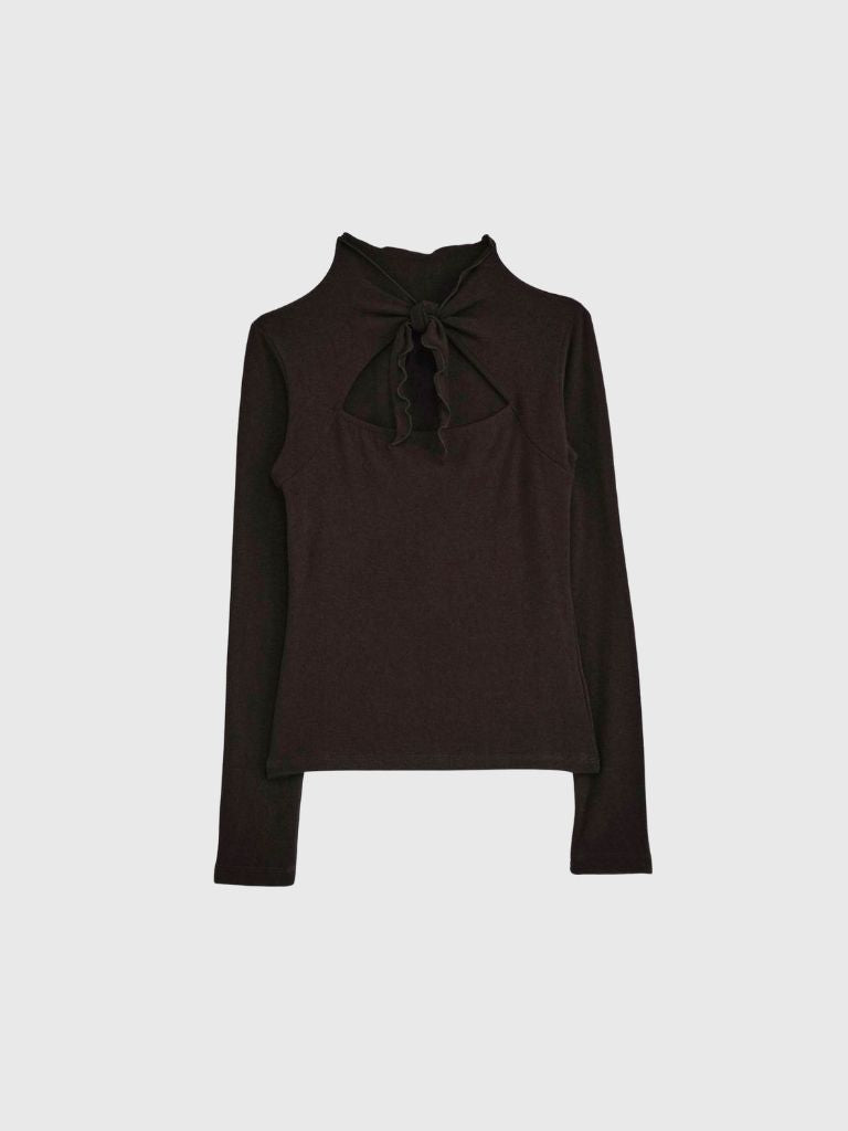 cutout choker neck tops