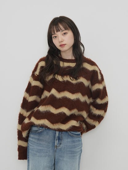 wave mohair knit