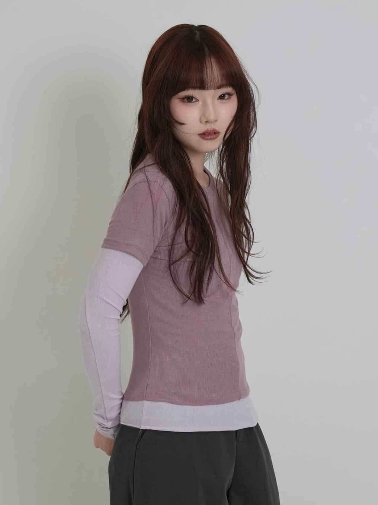 contrast layered tops