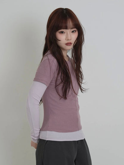 contrast layered tops