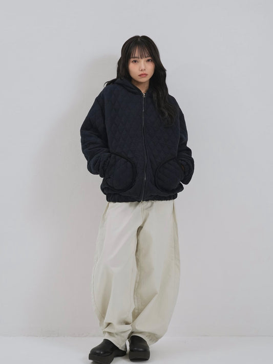 soft quilting hoodie