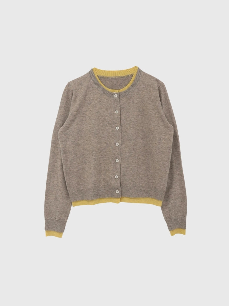 layered panel cardigan