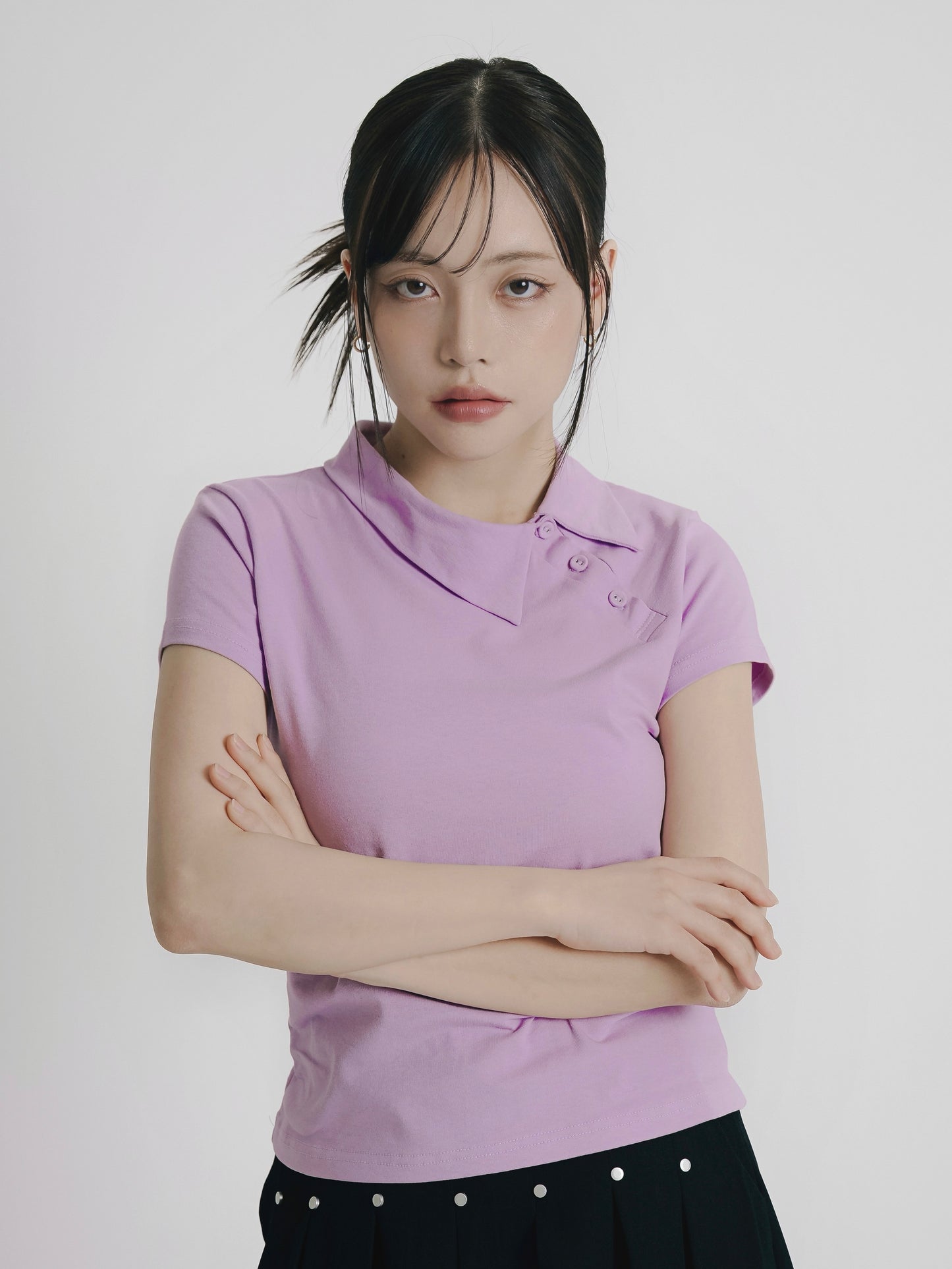 mini collar compact tops