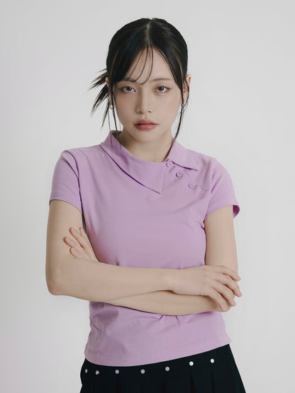 mini collar compact tops