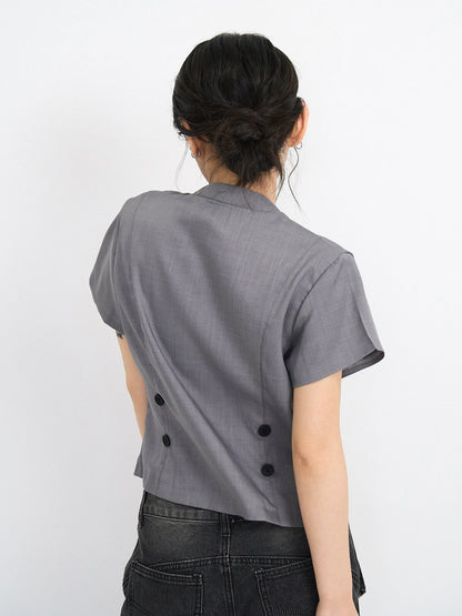 front double button tops