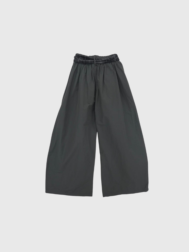 check loop wide pants