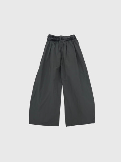check loop wide pants