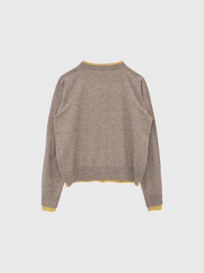 layered panel cardigan