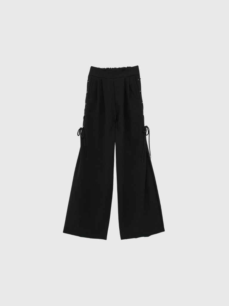 side eyelet pants