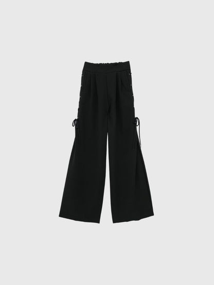 side eyelet pants