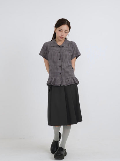 gather frill blouse