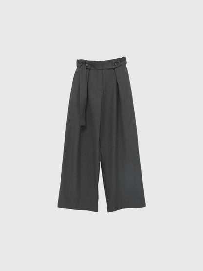 waist cord wide pants