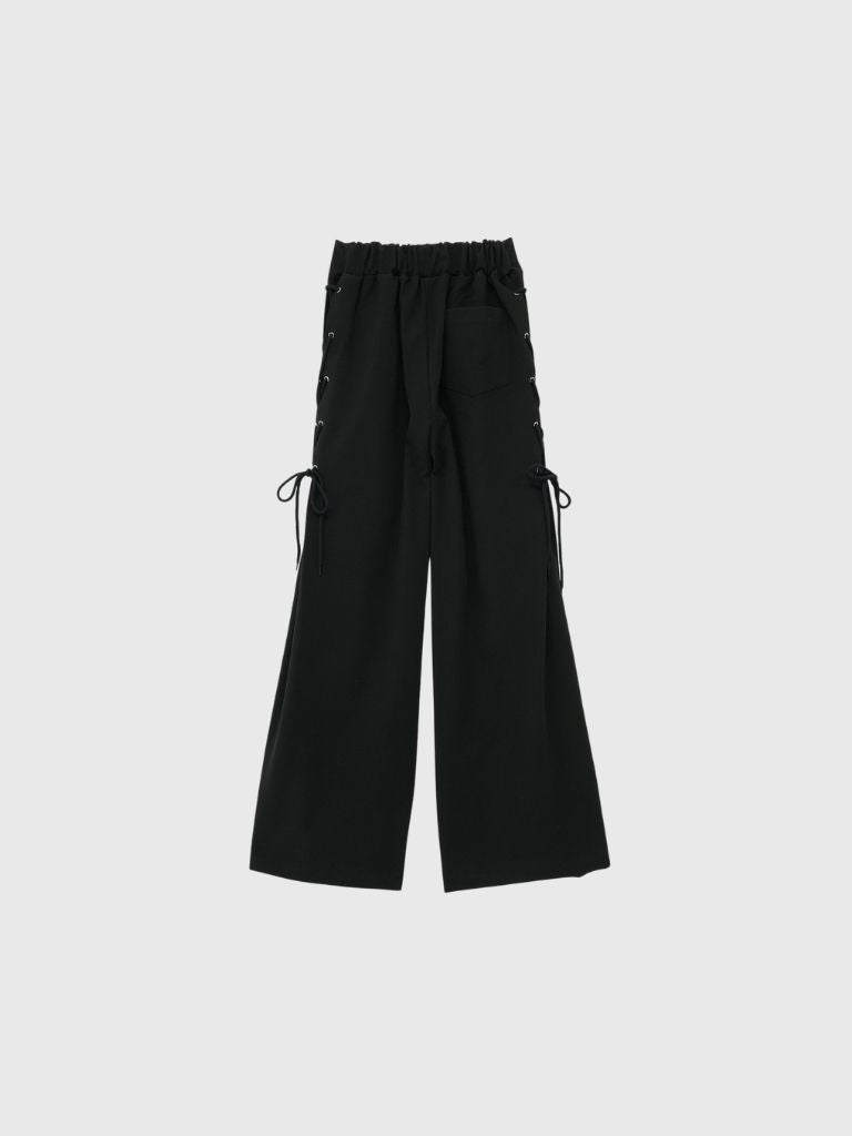 side eyelet pants