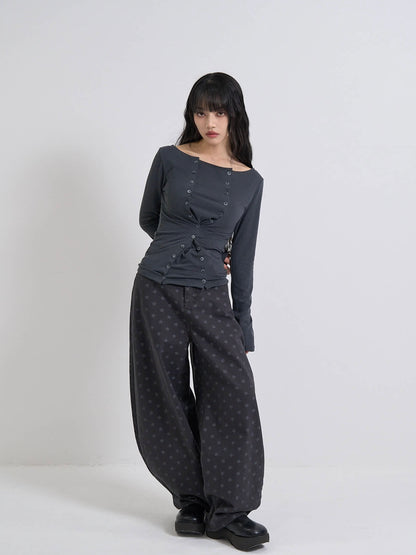 double row button tops