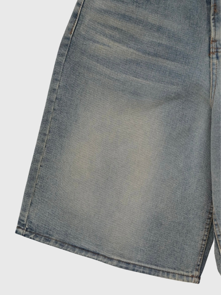 washed bermuda denim pants