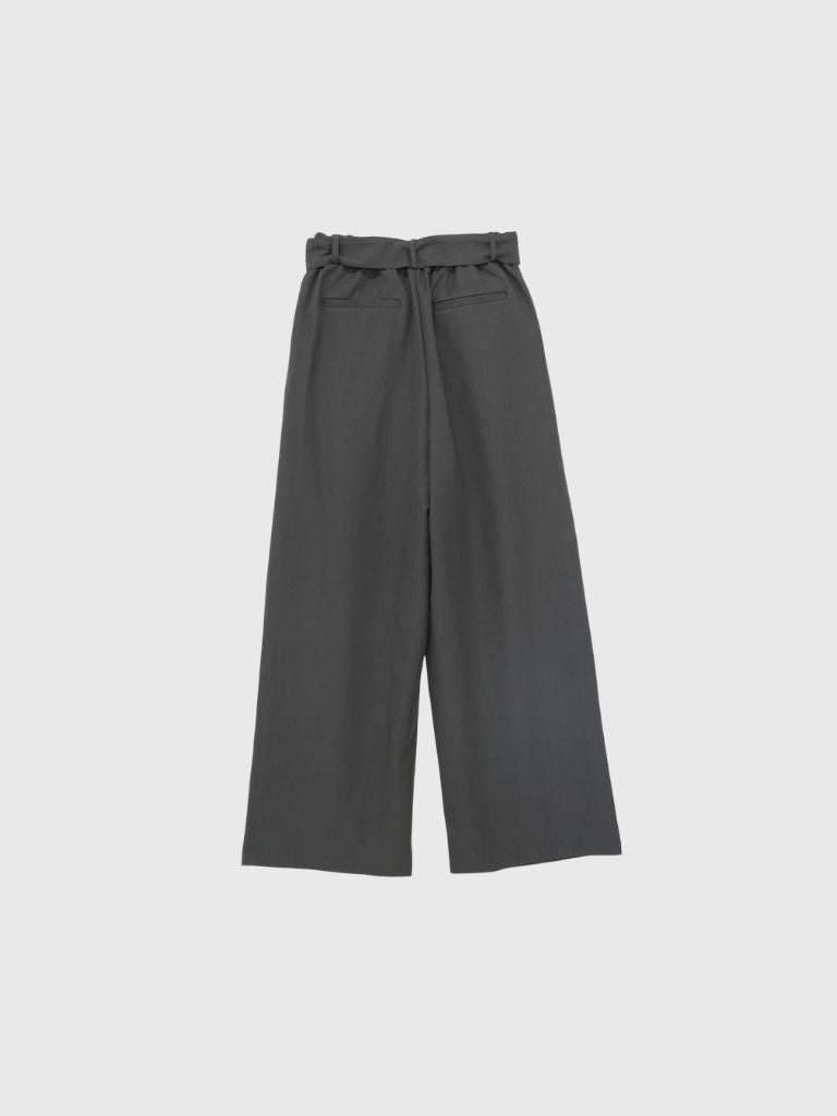 waist cord wide pants