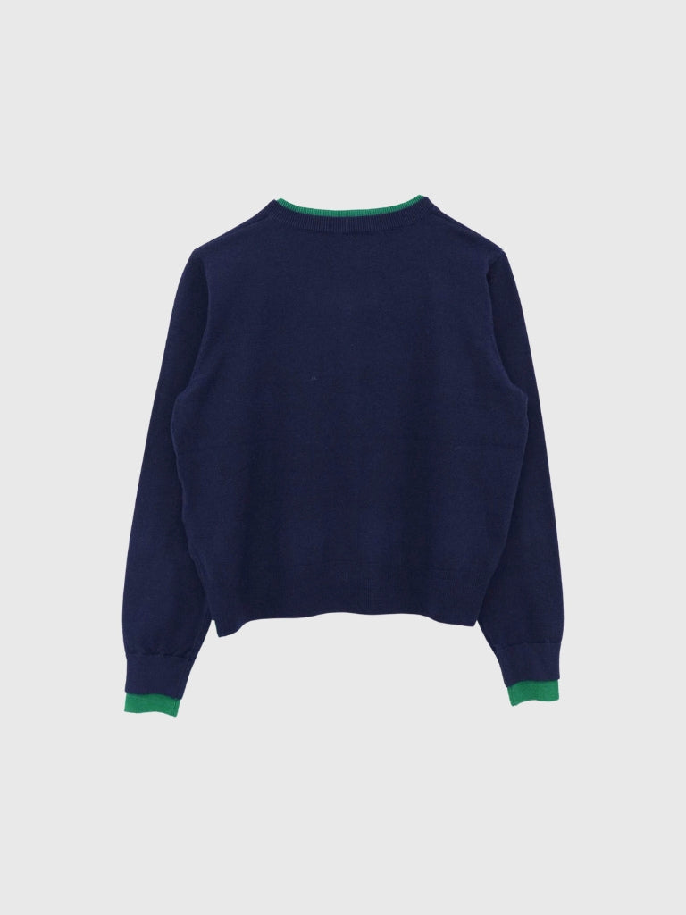 layered panel cardigan