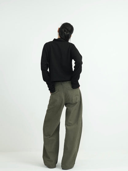 minimal double button cardigan