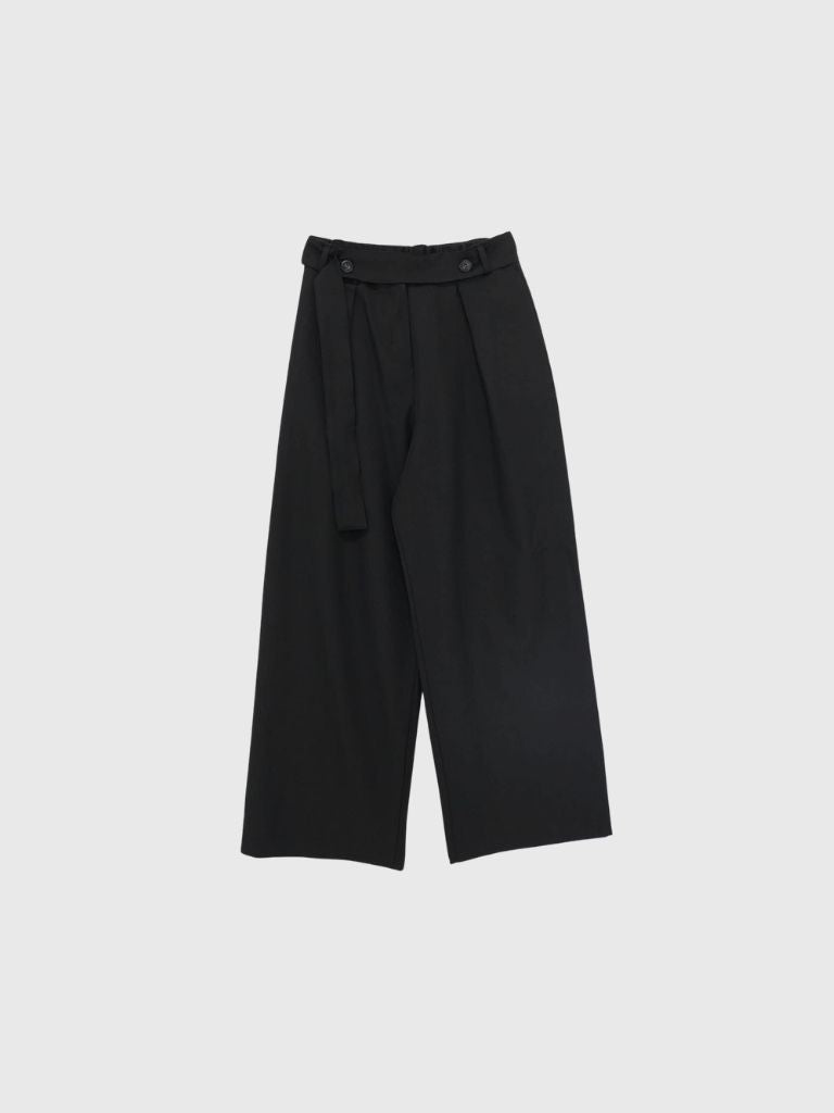 waist cord wide pants