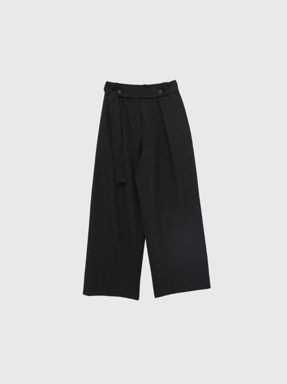 waist cord wide pants